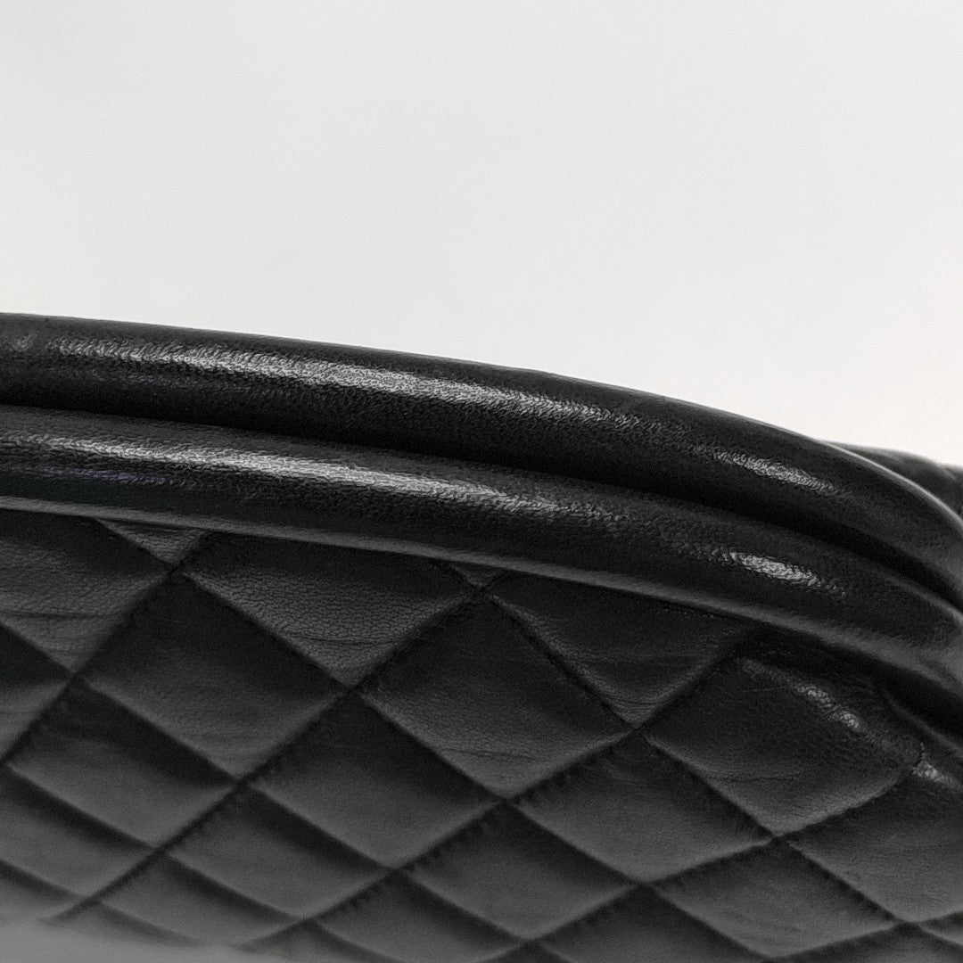 Quilted Calfskin Clutch Black