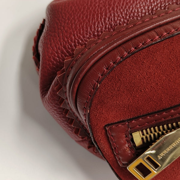 Leather Shoulder Bag Red