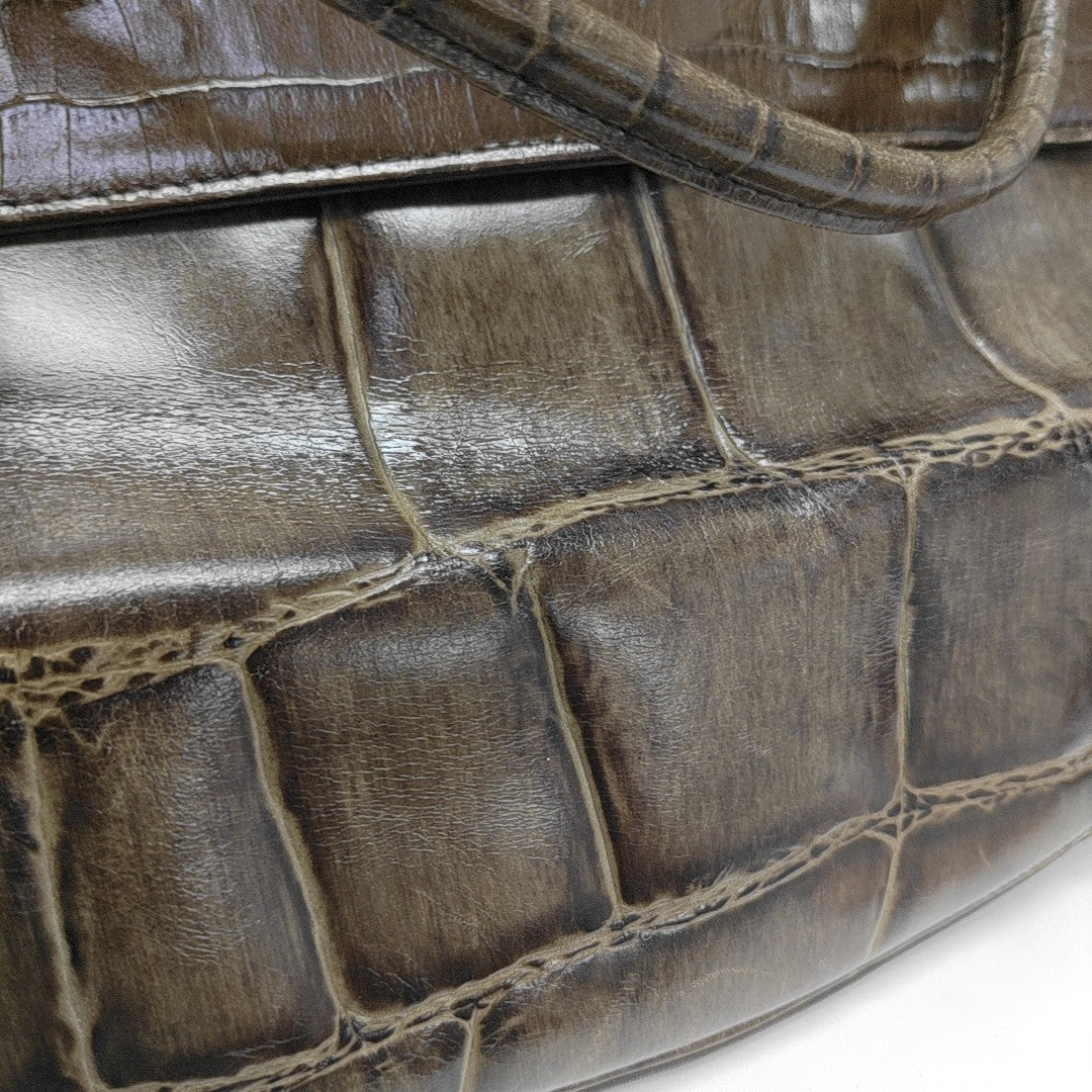 Calfskin Shoulder Bag Brown