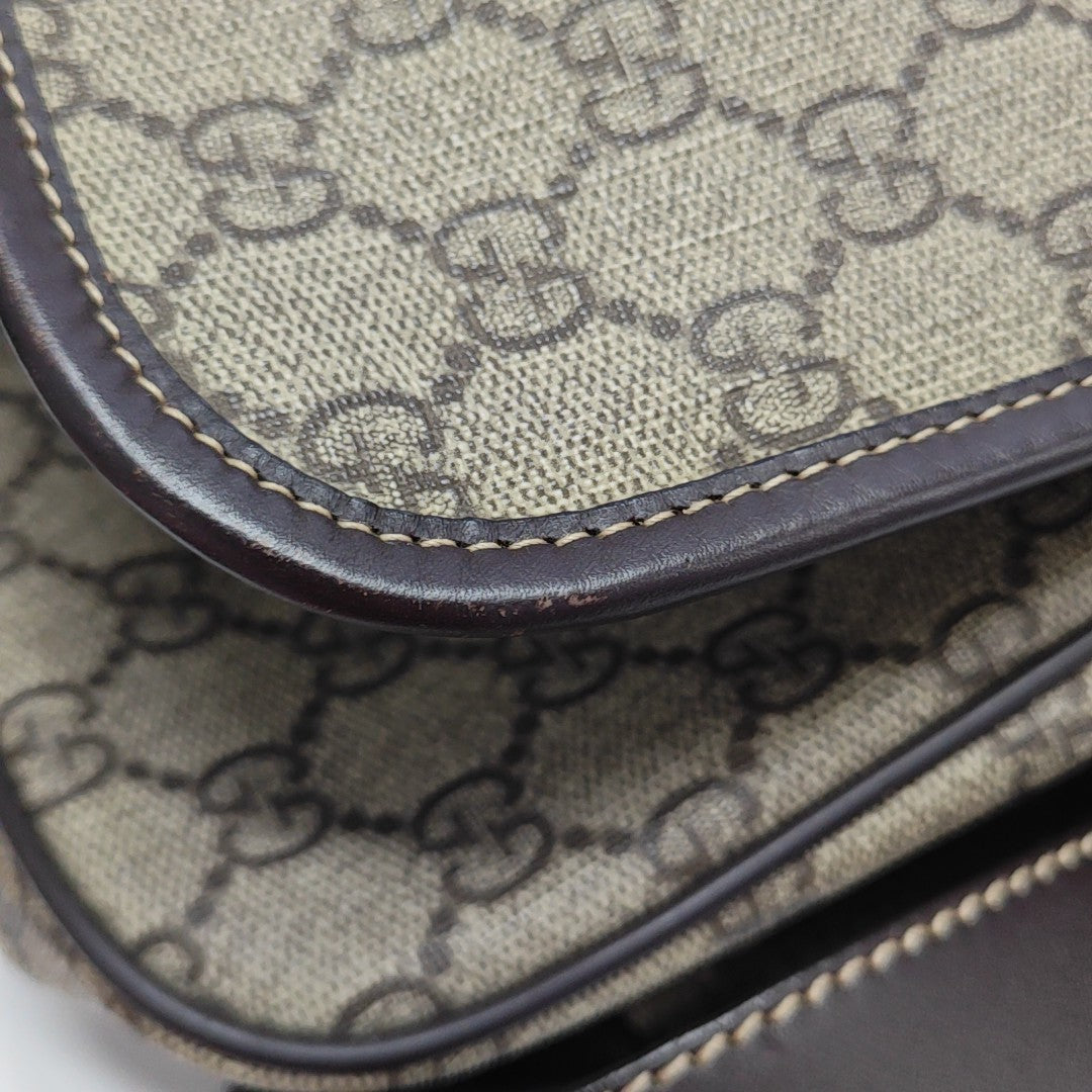 Monogram Coated Canvas Shoulder Bag Beige