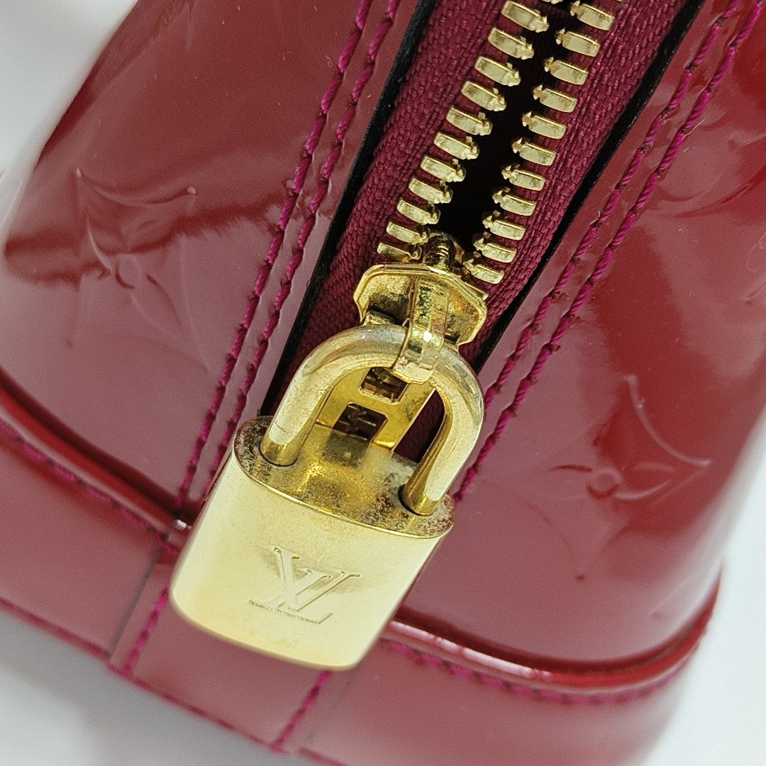 ALMA BB Monogram Patent Leather Red