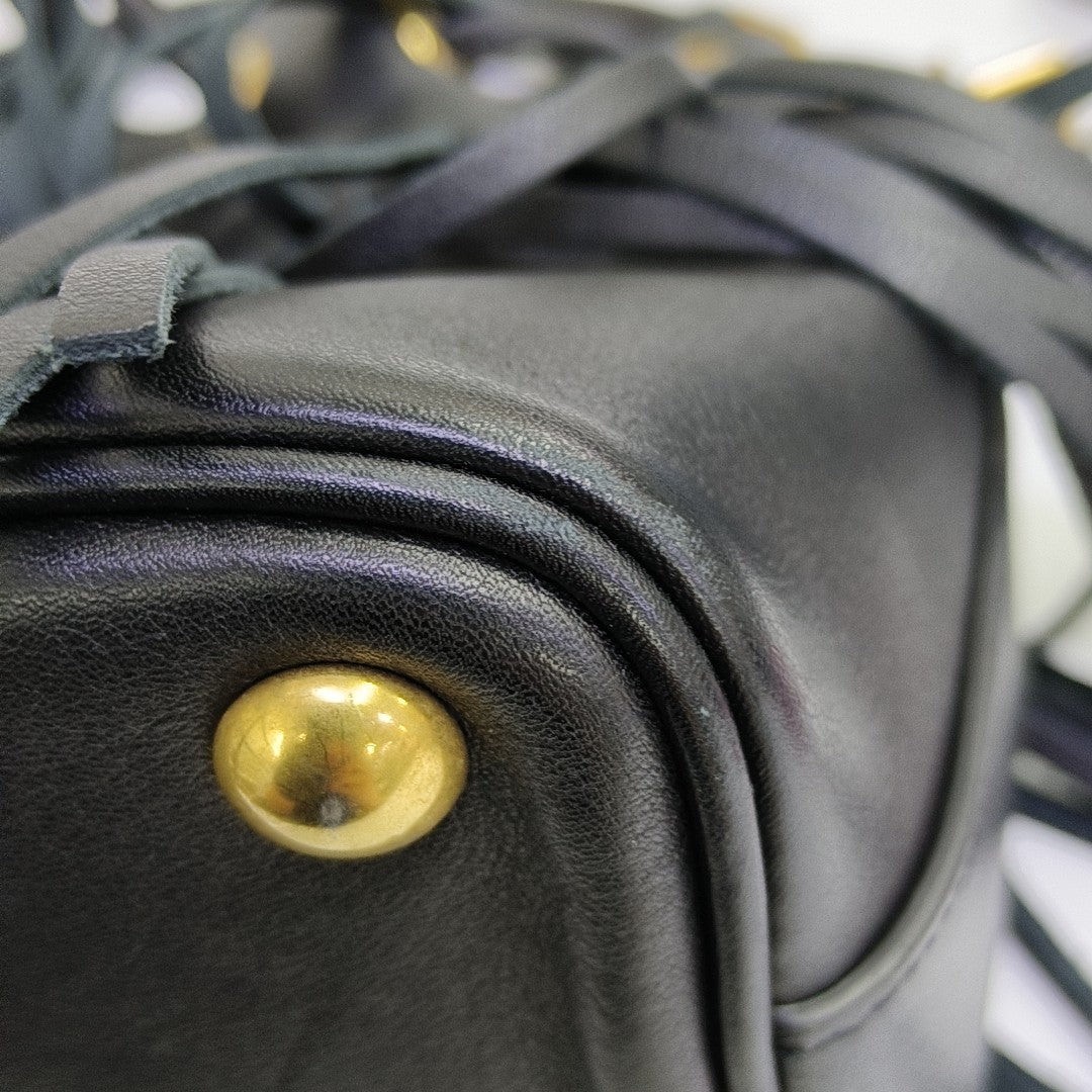 Calfskin Shoulder Bag Black
