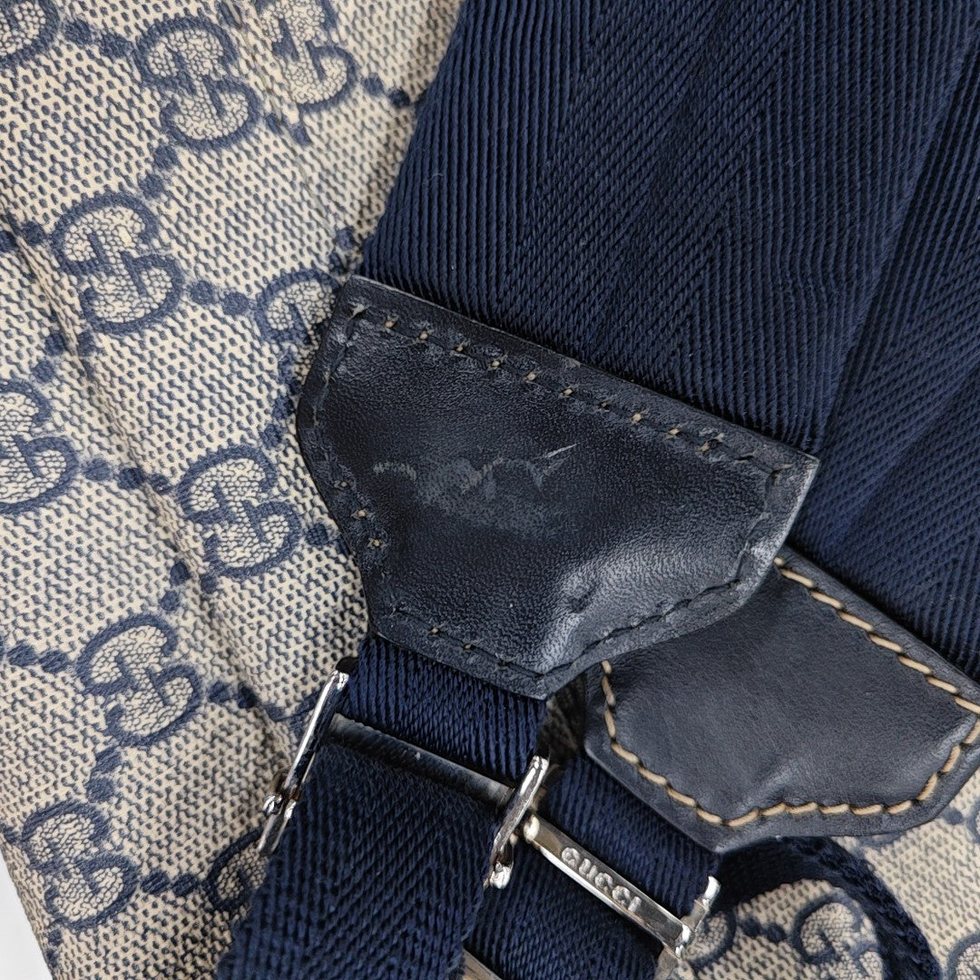 Monogram Coated Canvas Backpack Black