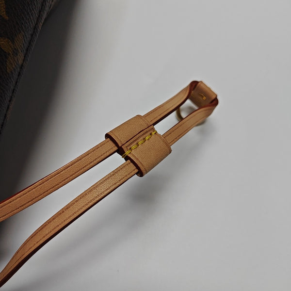 NEVERFULL MM Monogram Coated Canvas Brown