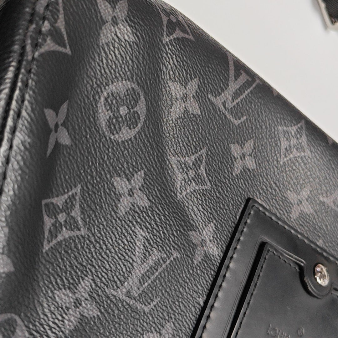VOYAGER PM Monogram Coated Canvas Black