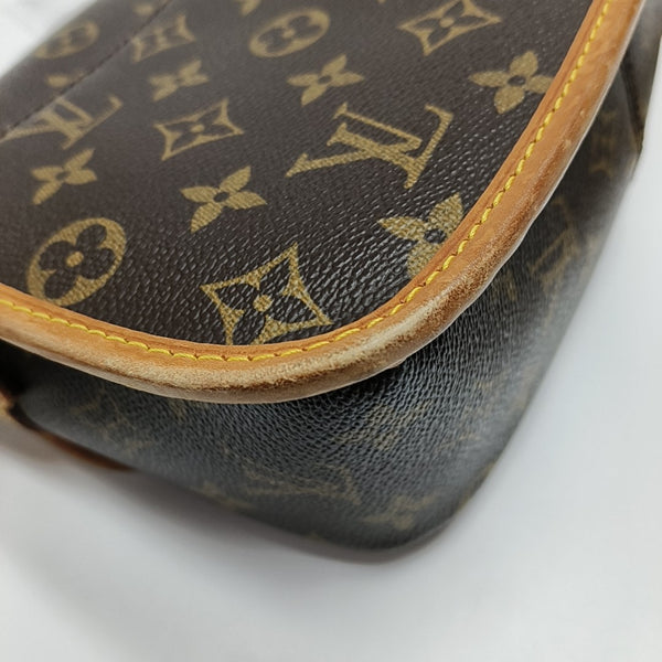 SOLOGNE PM Monogram Coated Canvas Brown