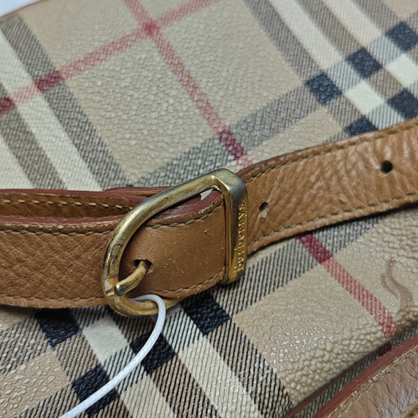 Coated Canvas Shoulder Bag Beige