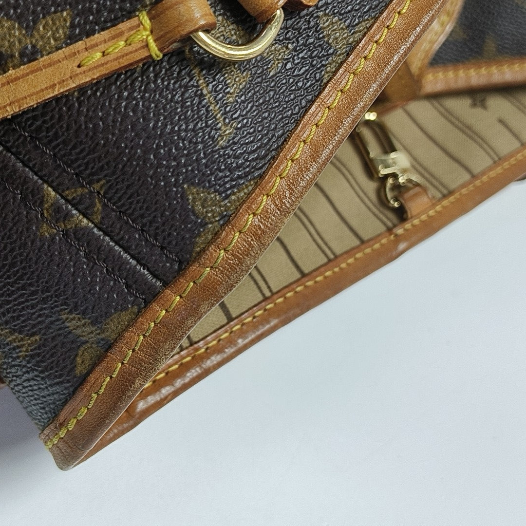 NEVERFULL PM Monogram Coated Canvas Brown