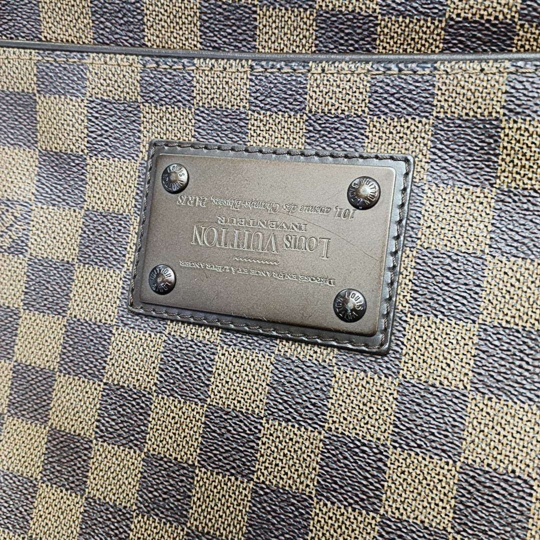 DISTRICT MM Damier Ebene Coated Canvas Brown