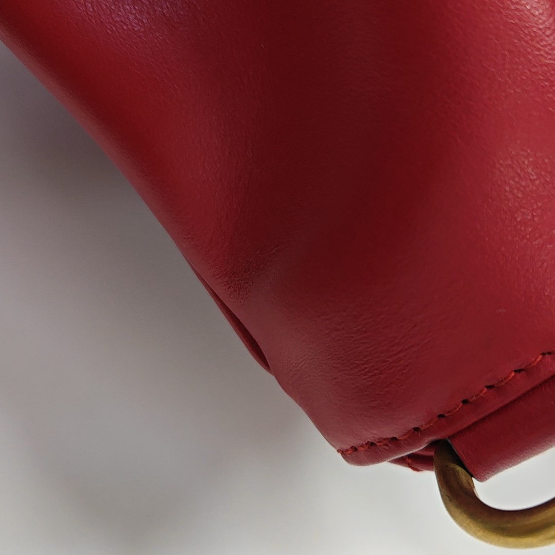 GG Marmont Small Quilted Calfskin Red