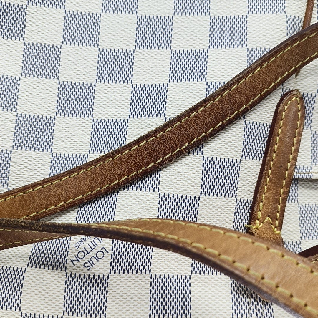 TOTALLY Damier Azur Coated Canvas White
