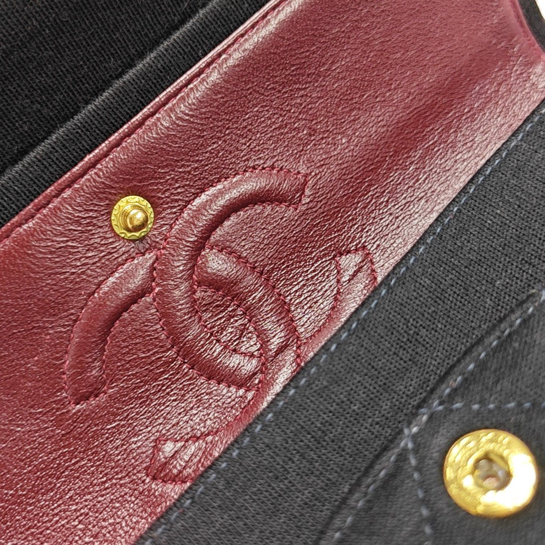 Quilted Fabric Shoulder Bag Black