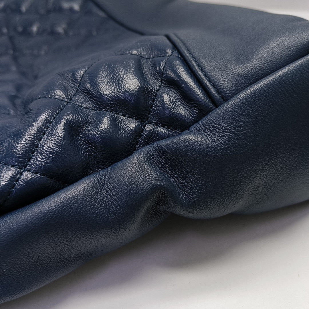 CHANEL 31 Large Quilted Calfskin Blue