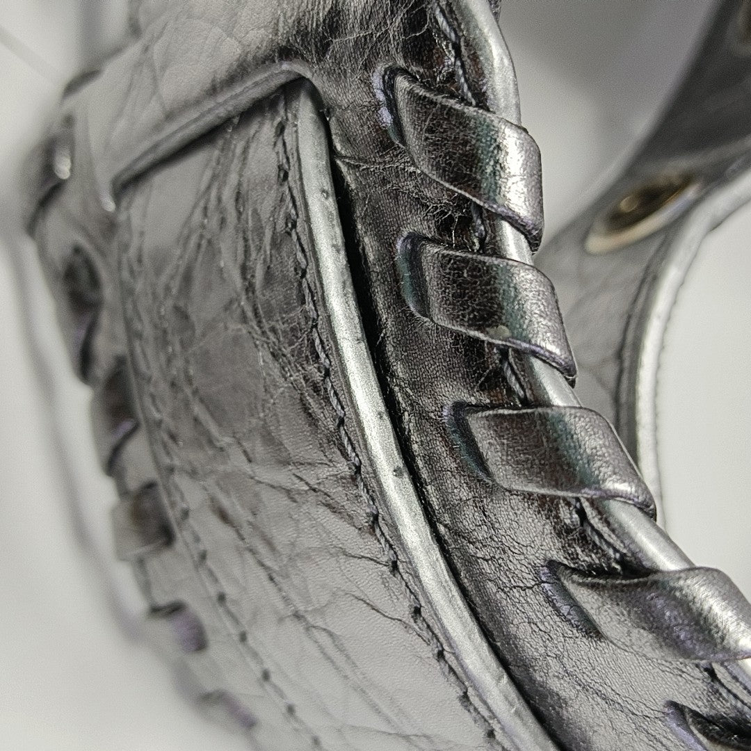 Le Cagole XS Lambskin Gray