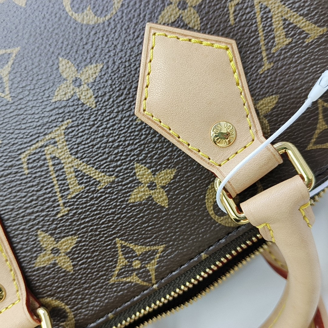 SPEEDY 20 Monogram Coated Canvas Brown