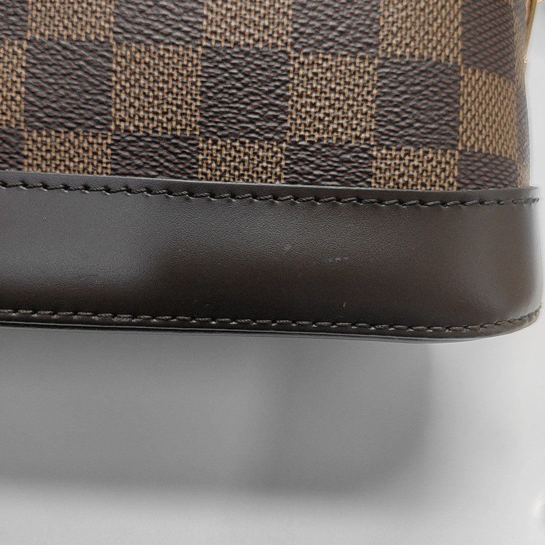 ALMA BB Damier Ebene Coated Canvas Brown