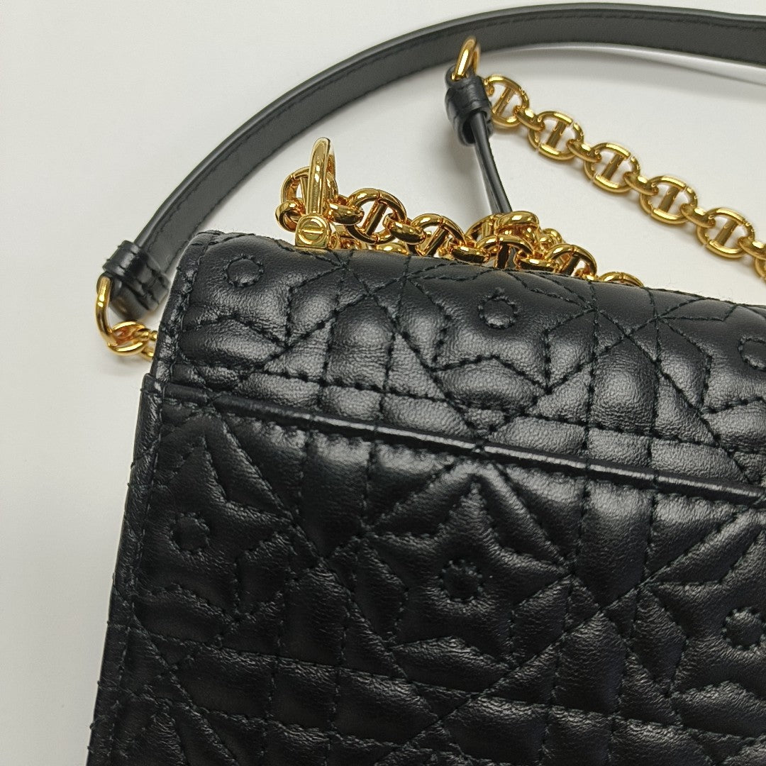 Miss Caro Mini Cannage Lambskin Black