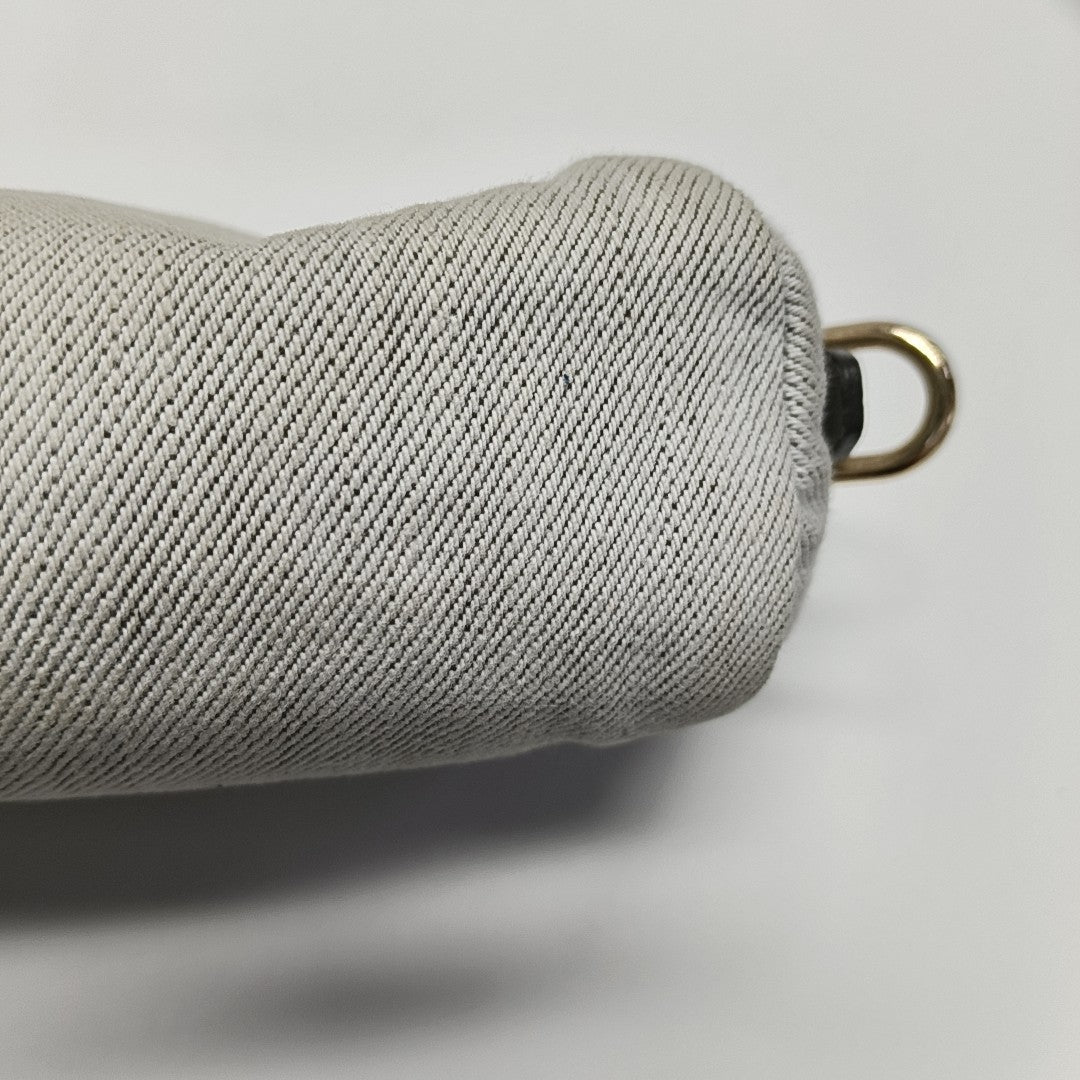Denim Clutch White