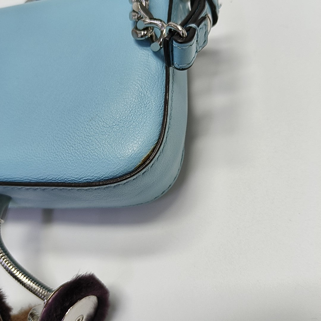 Baguette Micro Calfskin Blue