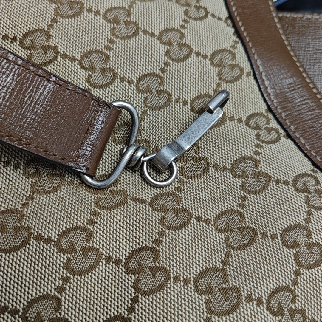 The Hacker Project Medium Monogram Canvas Beige