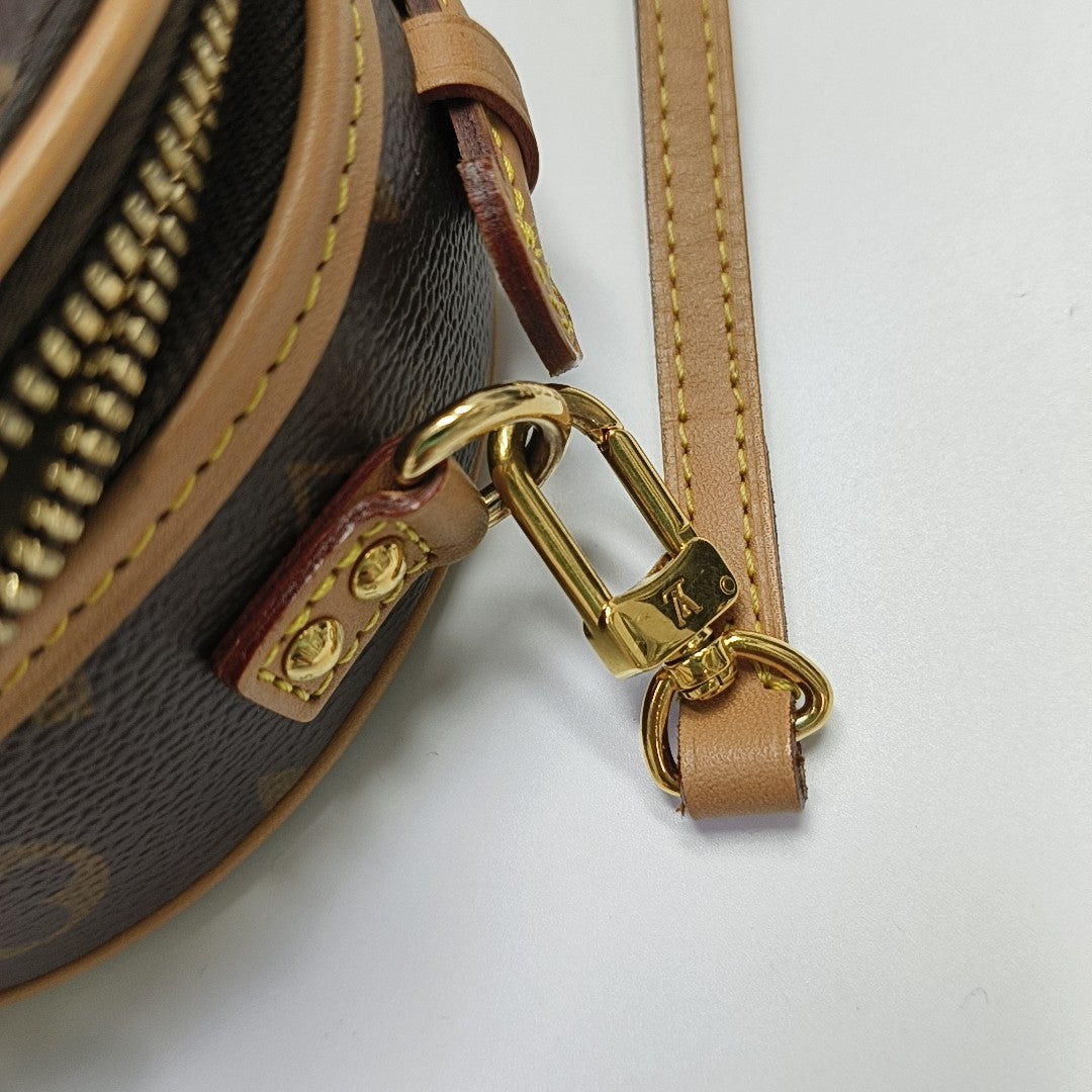 BOITE CHAPEAU Mini Monogram Coated Canvas Brown