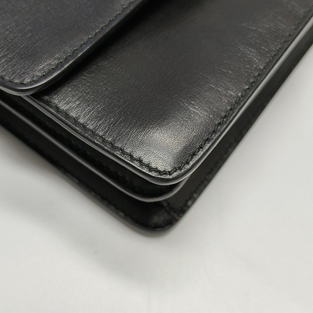 Calfskin Shoulder Bag Black