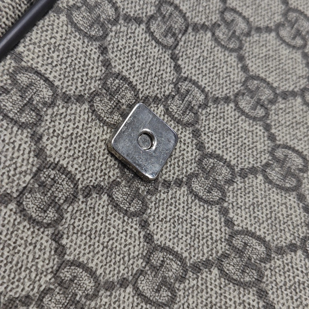 GG Messenger Monogram Coated Canvas Black