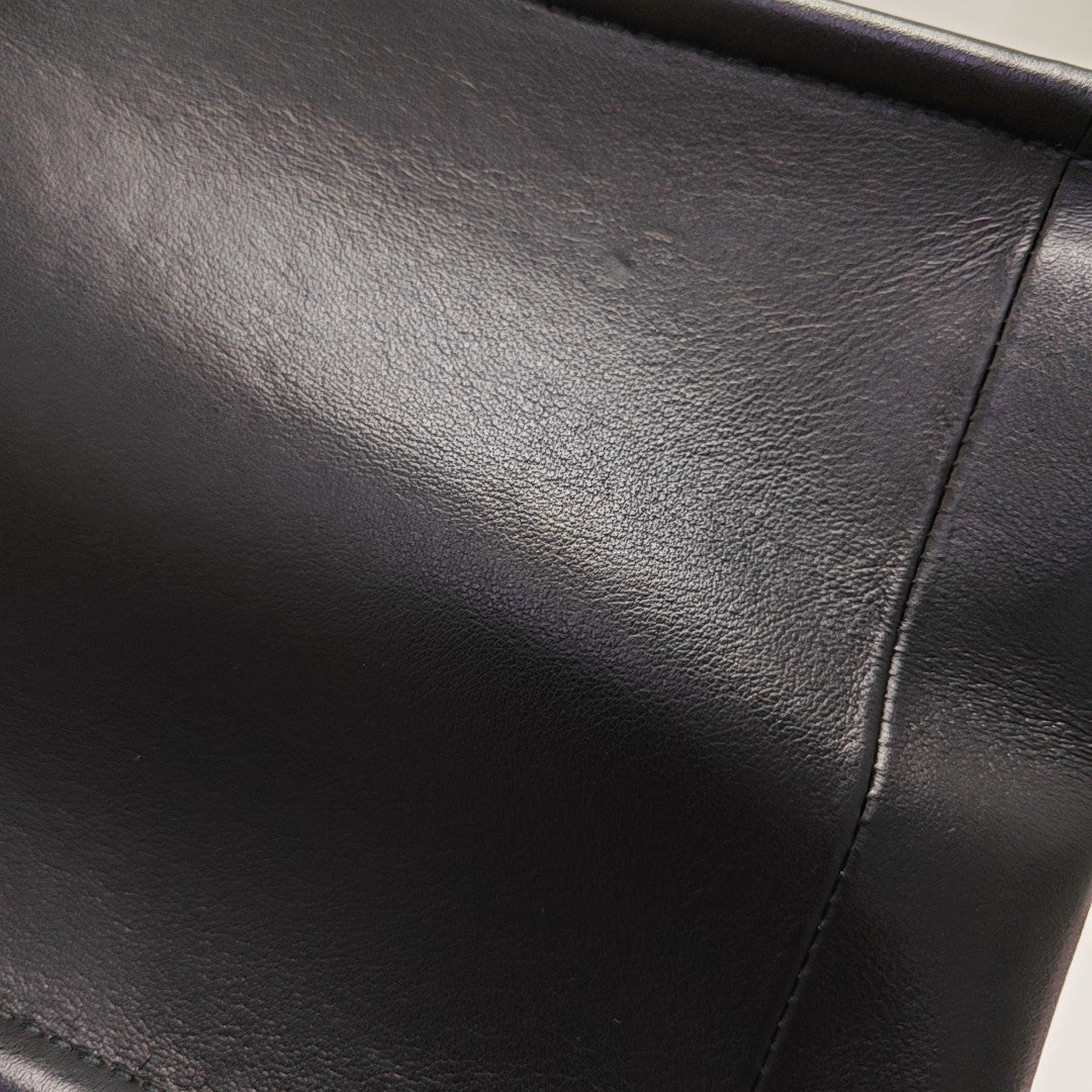 Book Tote Small Cannage Calfskin Black