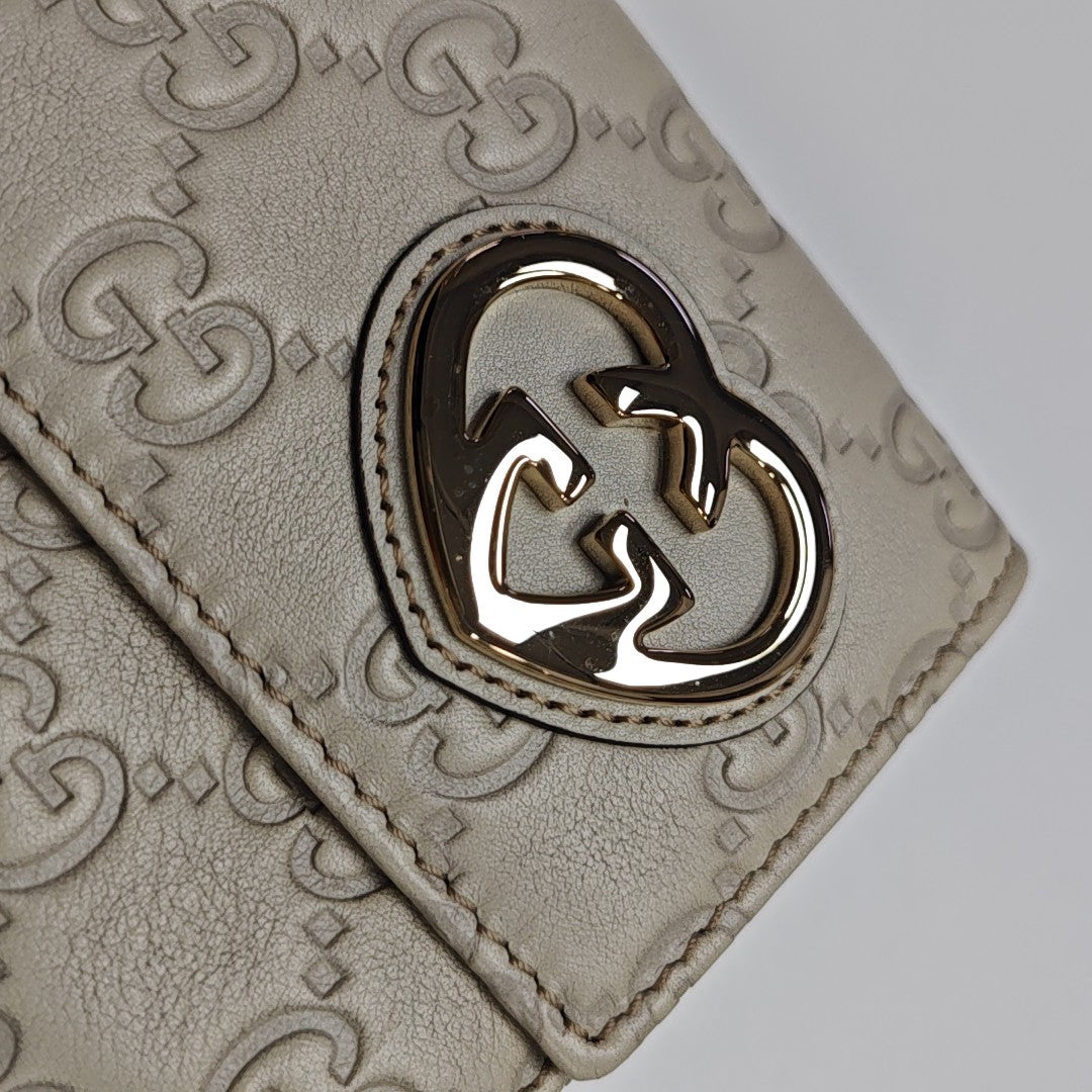 Lovely Monogram Calfskin White Wallet