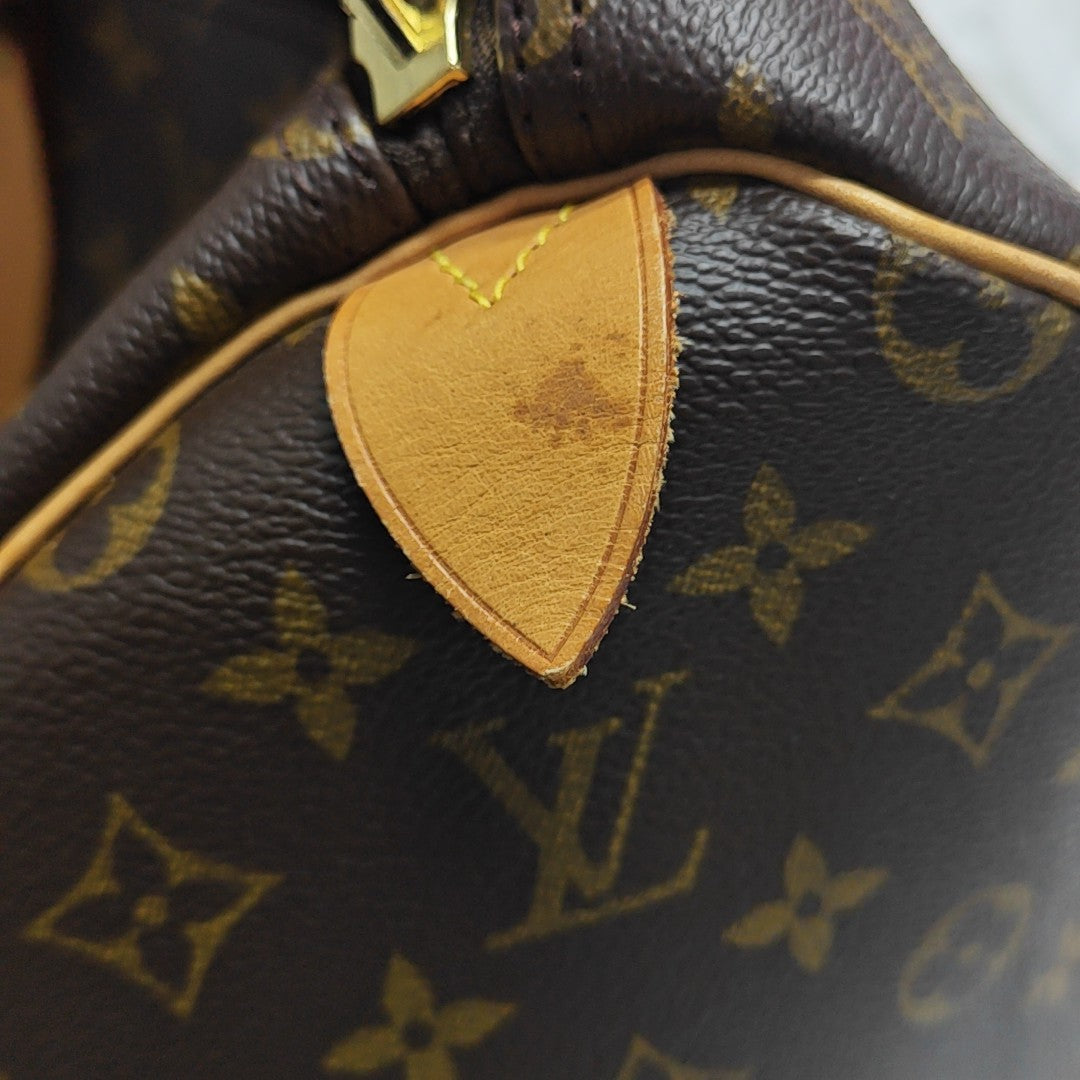 KEEPALL 50 Monogram Coated Canvas Brown