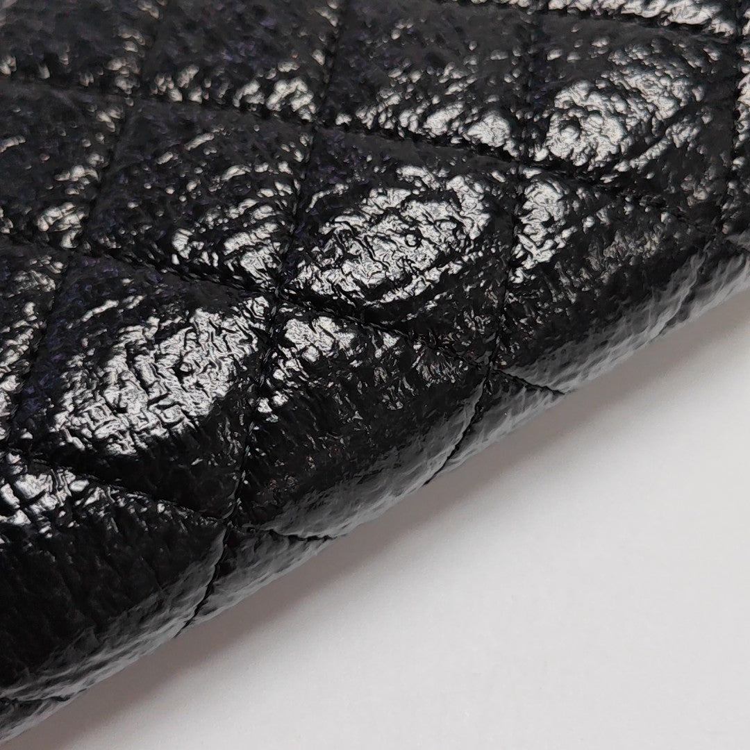 Quilted Calfskin Wallet Black