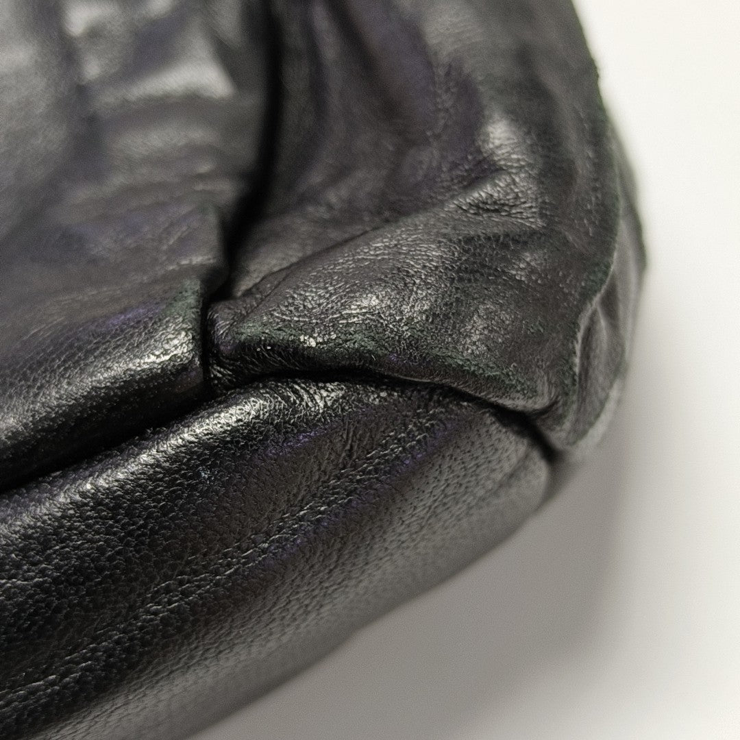 Lambskin Bucket Bag Black