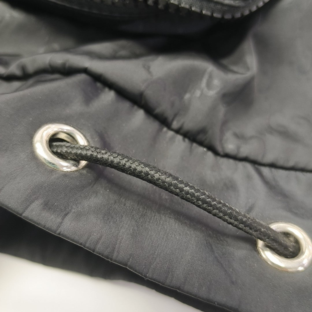 Monogram Nylon Backpack Black