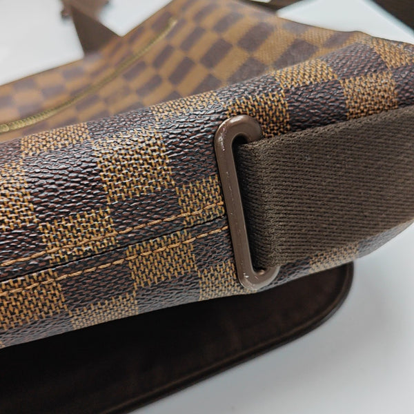 BROOKLYN MM Damier Ebene Coated Canvas Brown