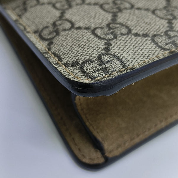 Dionysus Mini Monogram Coated Canvas Beige