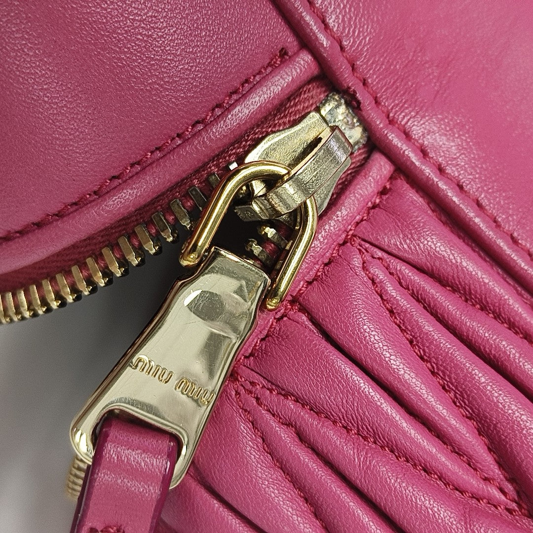 Quilted Lambskin Shoulder Bag Red