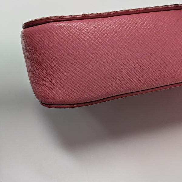 Saffiano Calfskin Shoulder Bag Pink