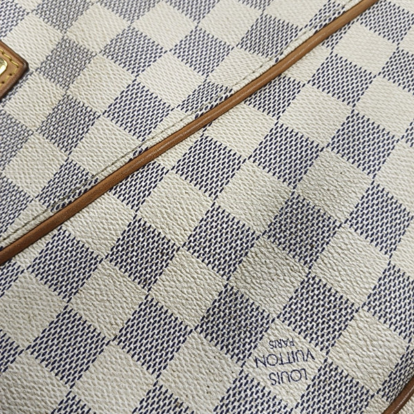 GALLIERA PM Damier Azur Coated Canvas White