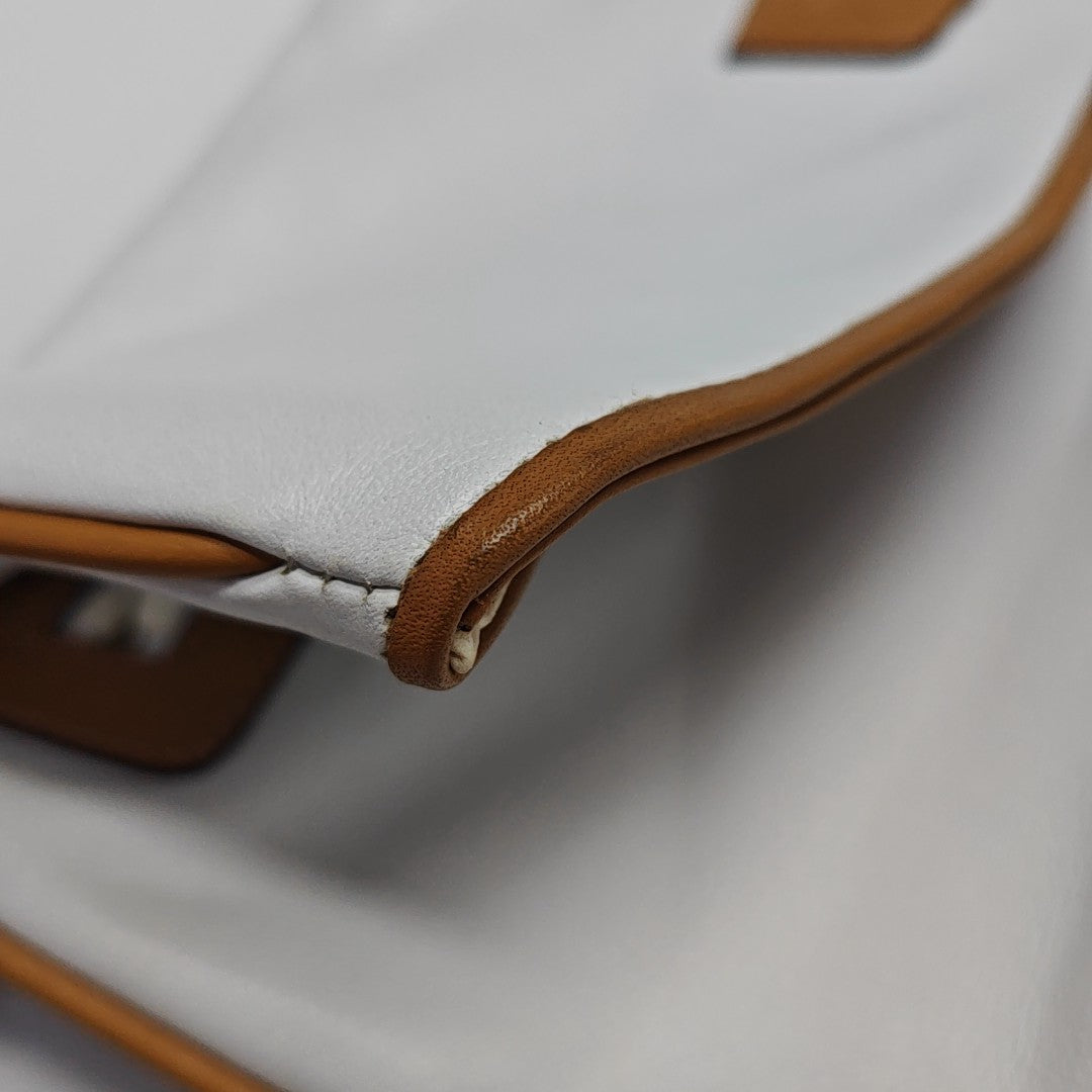 MACADAM CLUTCHES Calfskin White
