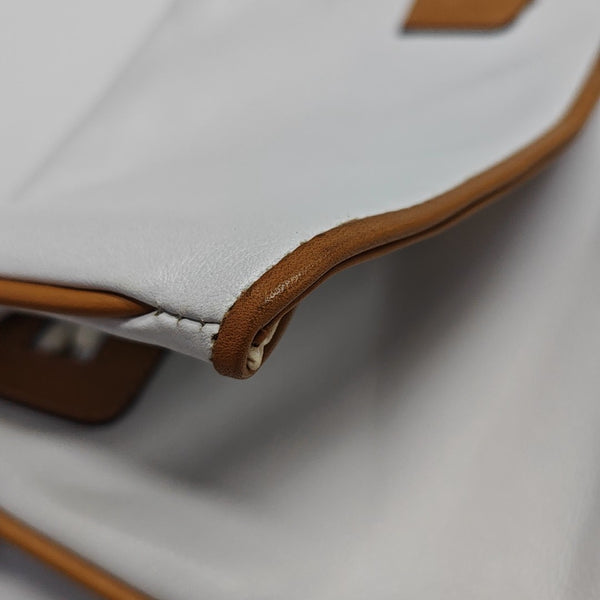 MACADAM CLUTCHES Calfskin White