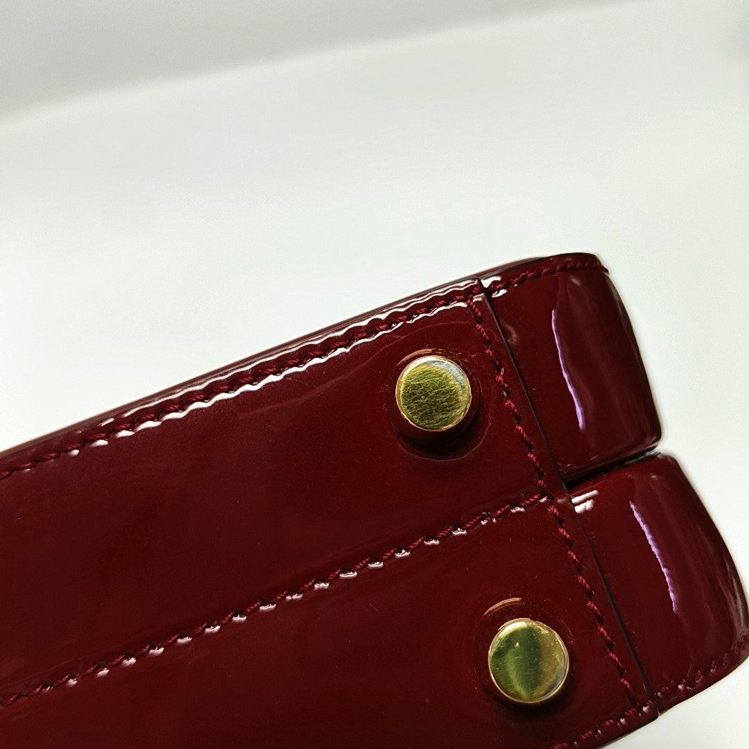 Authenticated pre-owned  Sylvie 1969 Mini Patent Leather Red - Shoulder Bag at Looply