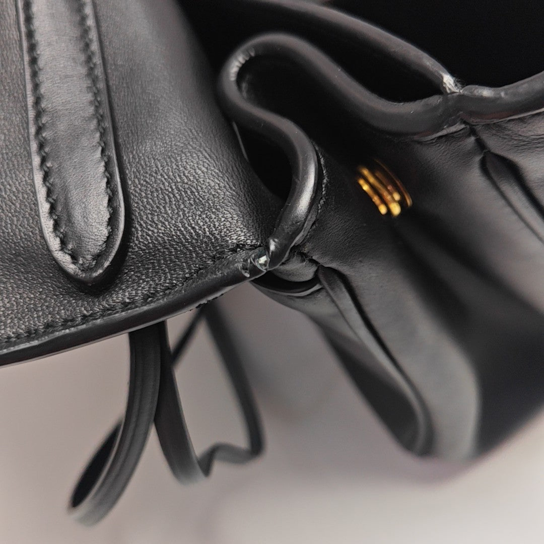 Calfskin Shoulder Bag Mini Black