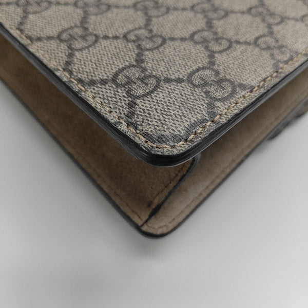 Dionysus Mini Monogram Coated Canvas Beige