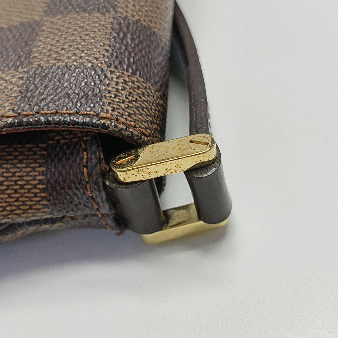 MUSETTE TANGO Damier Ebene Coated Canvas Brown