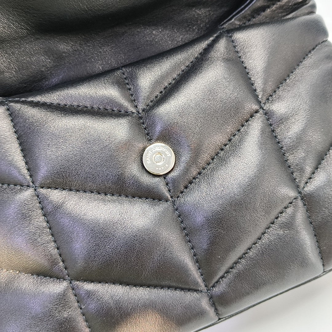 PUFFER Mini Chevron Lambskin Black
