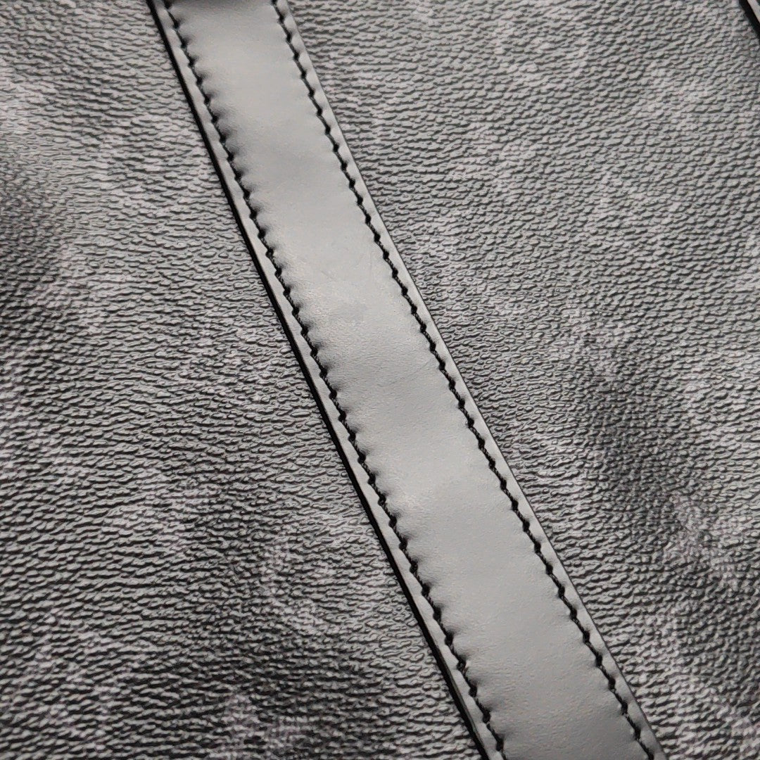 KEEPALL 45 Monogram Coated Canvas Black