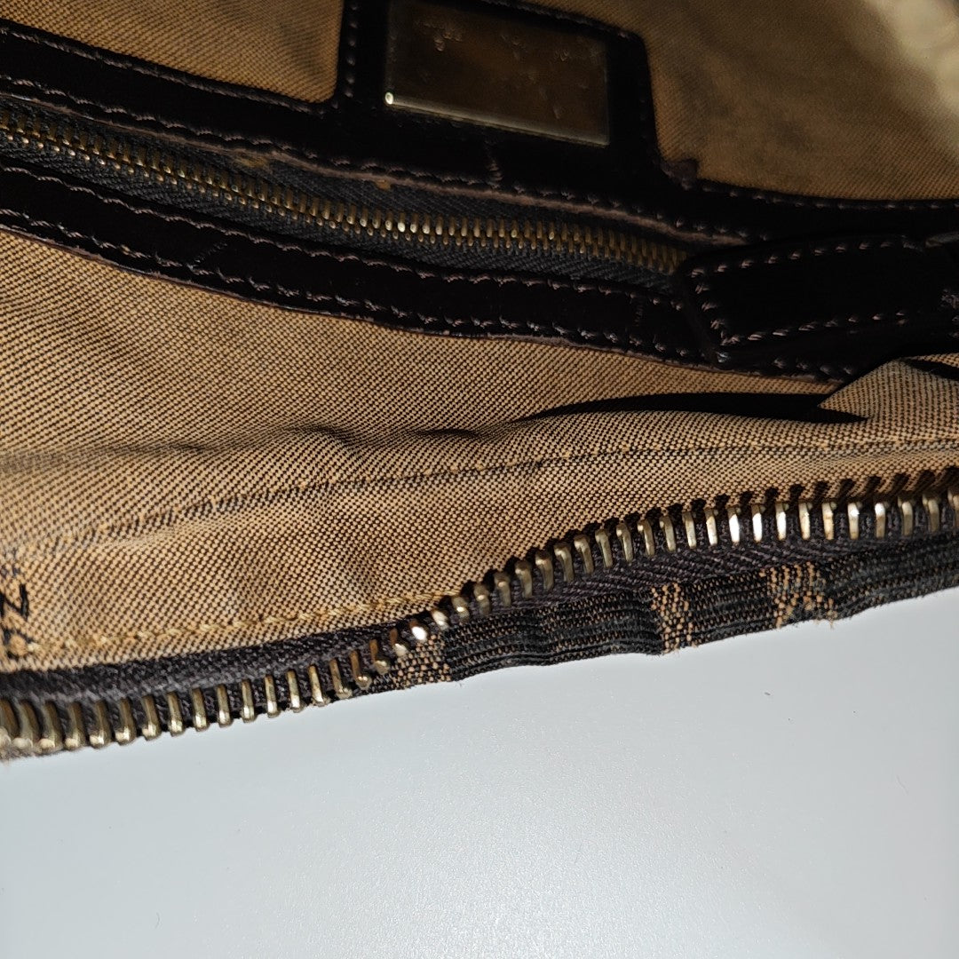Canvas Top Handle Bag Brown