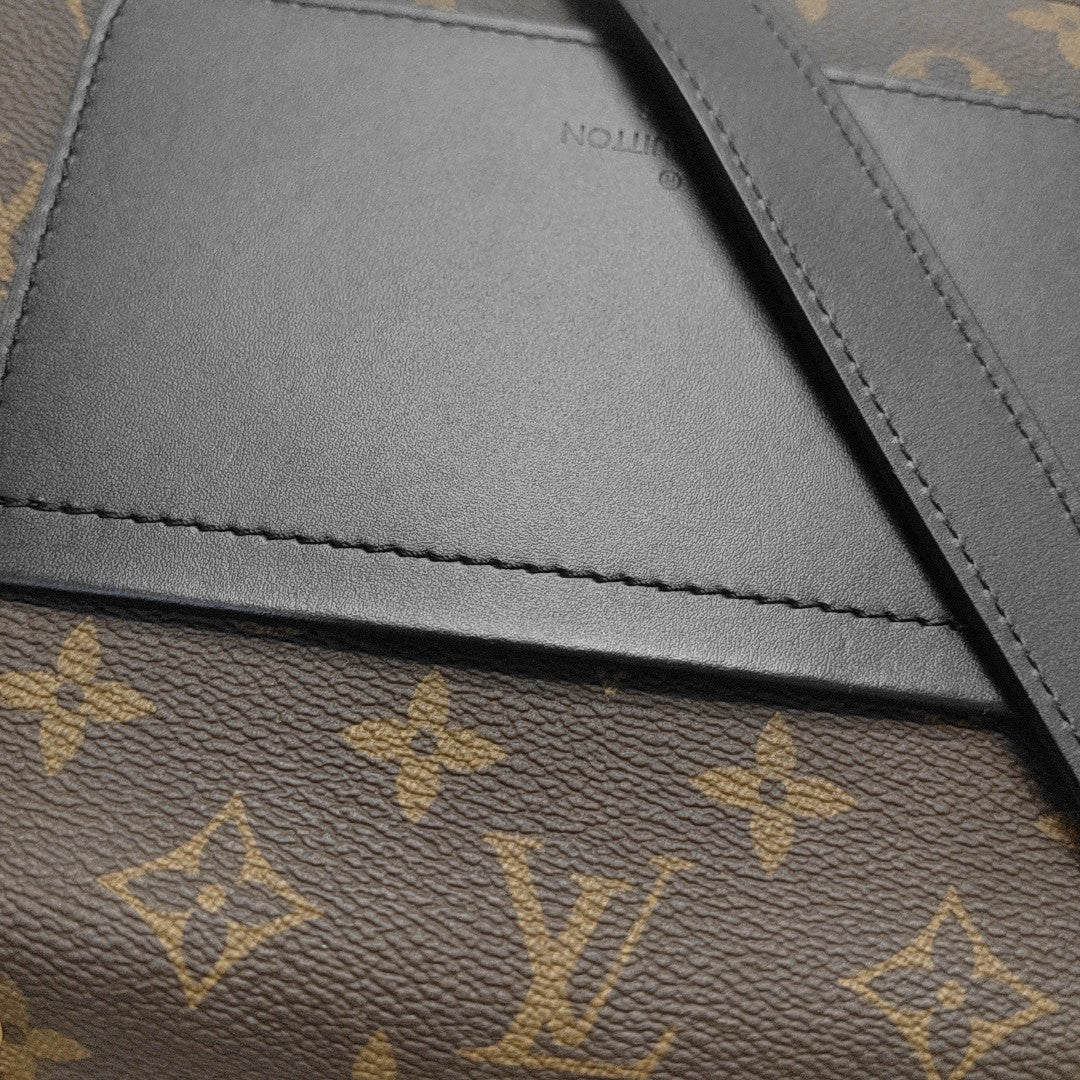 MARCEAU Monogram Coated Canvas Brown