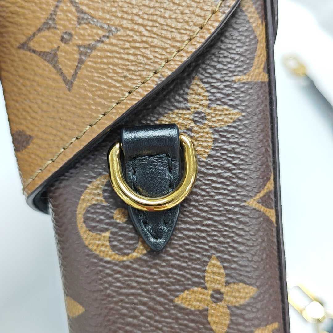 CAMERA BOX Monogram Coated Canvas Brown