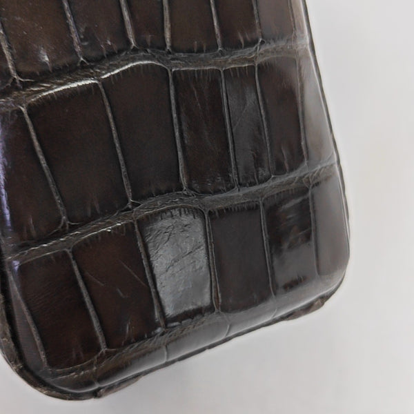 Lady Dior Mini Crocodile Brown